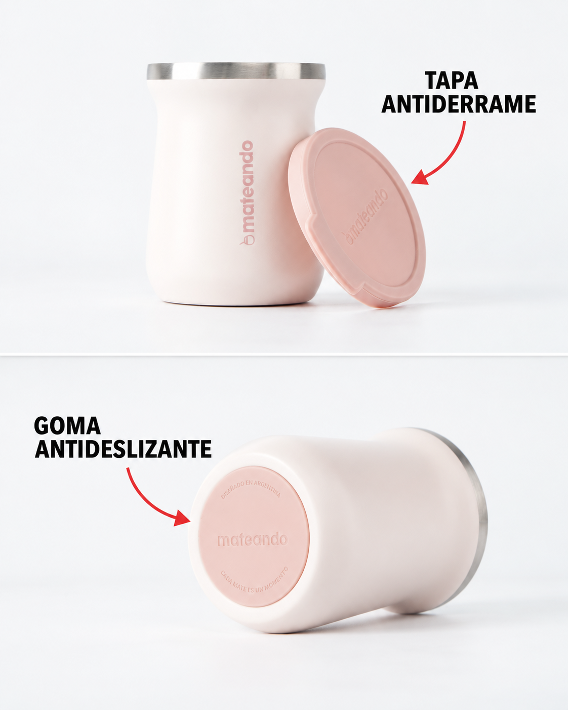 Kit Matero Termo 1 L Mate Rose Quartz c/ Bombilla