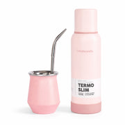 Set Office Rosa - Mate Gota + Termo 750 ml + Bombilla