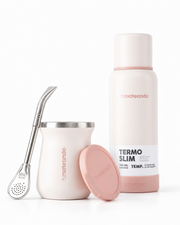 Kit Matero Termo 750ml Mate Rose Quartz con Bombilla - Mateando