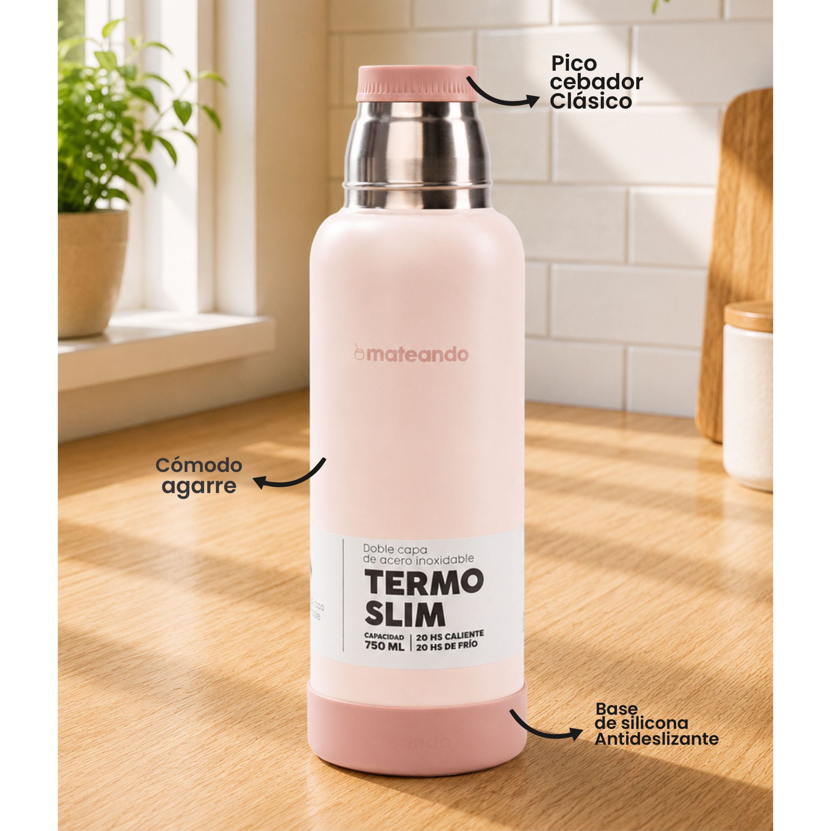Termo Mateando 750ml Slim