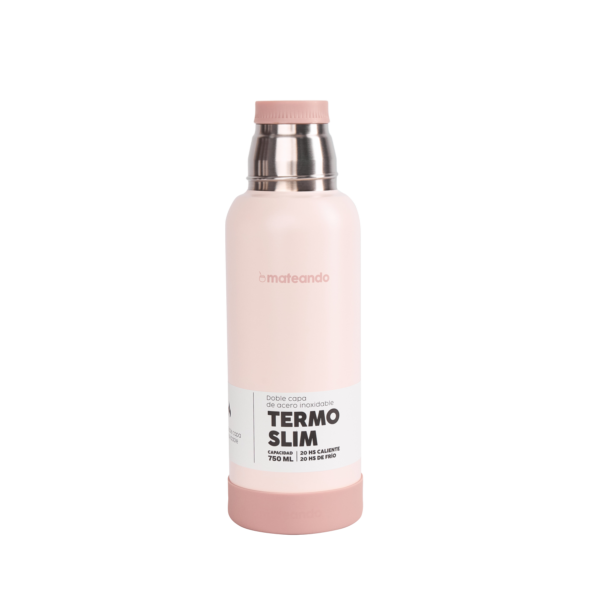 Set Office Rosa - Mate Gota + Termo 750 ml + Bombilla