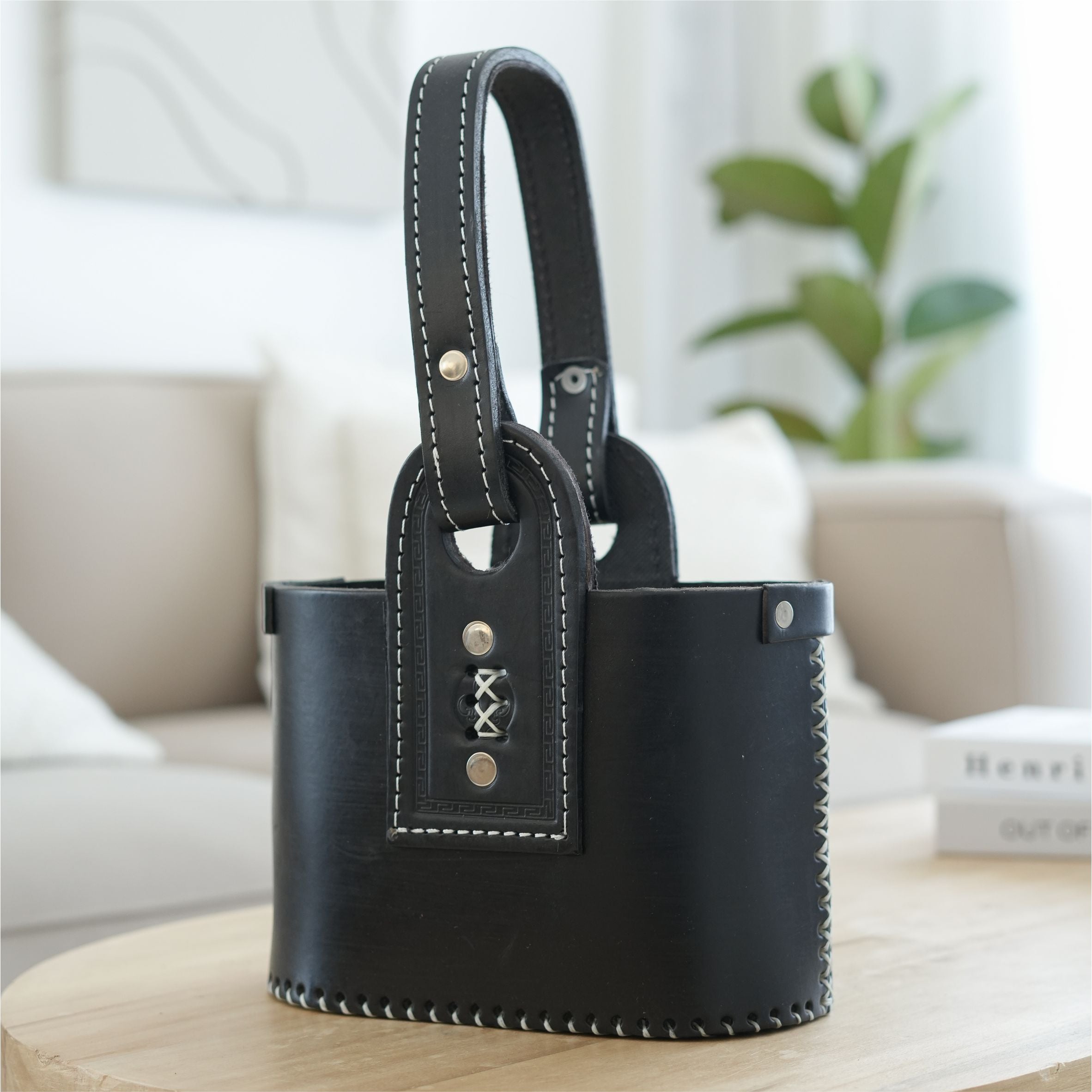 Canasta Matera de Cuero 2x2 Premium