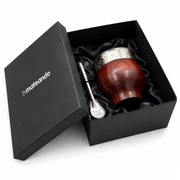 Mate Imperial Algarrobo Grabado Bombilla Y Caja de Regalo