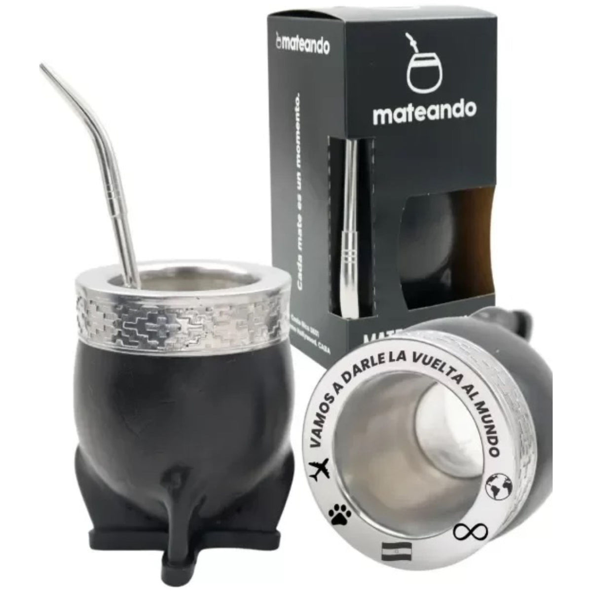Mate Imperial Acero Deluxe Personalizado Con Bombilla Pico De Loro