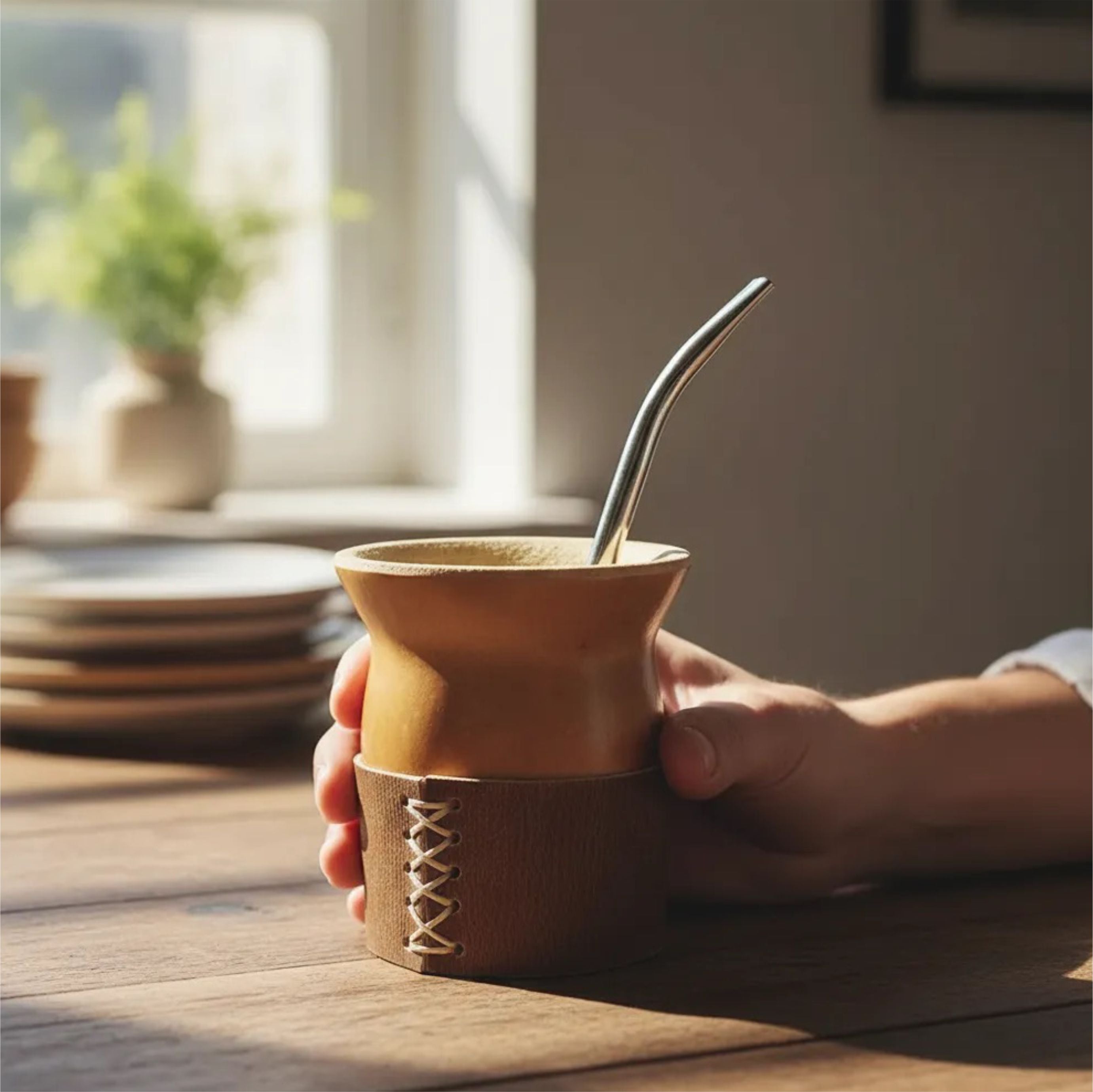 Mate Criollo Con Base de Cuero