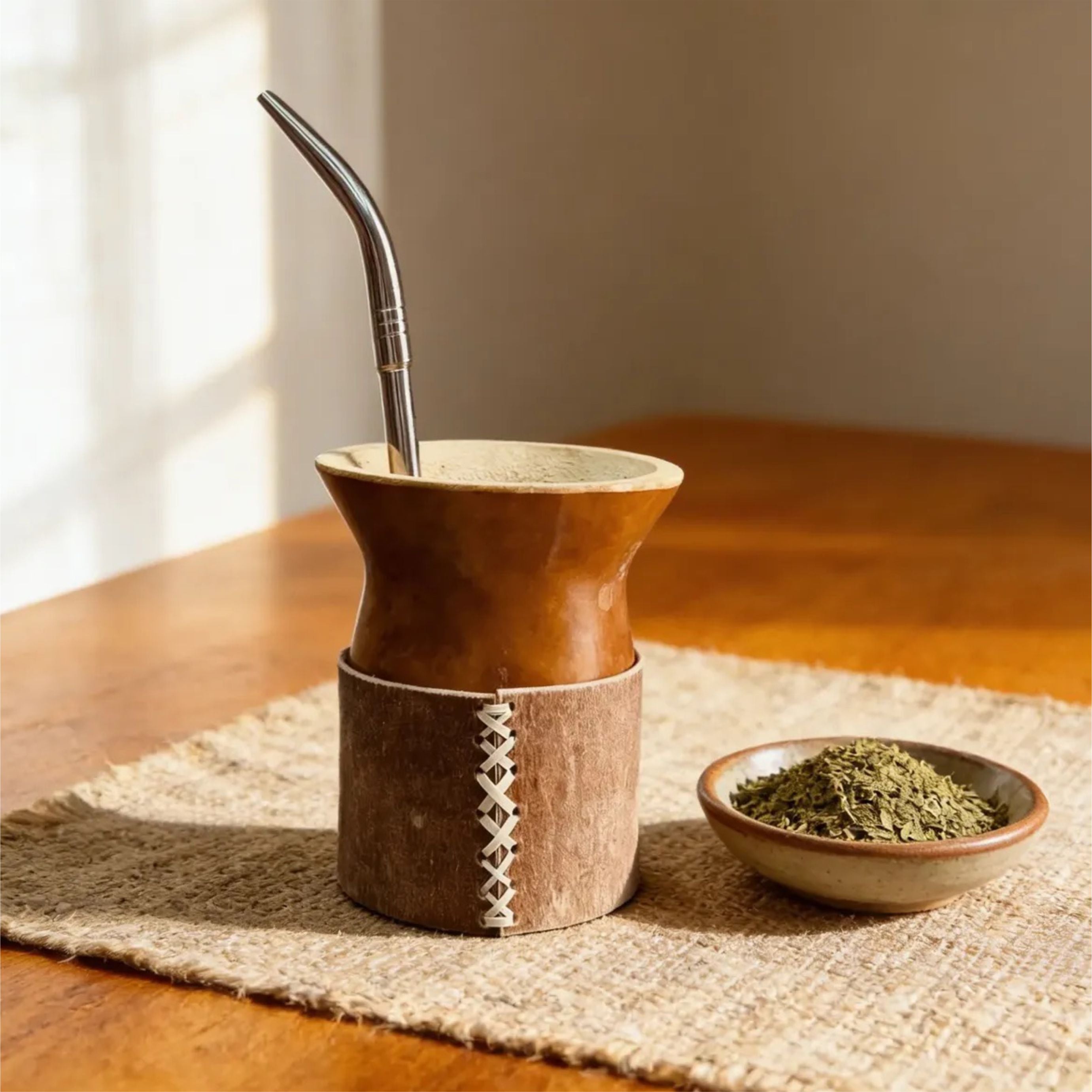 Mate Criollo Con Base de Cuero