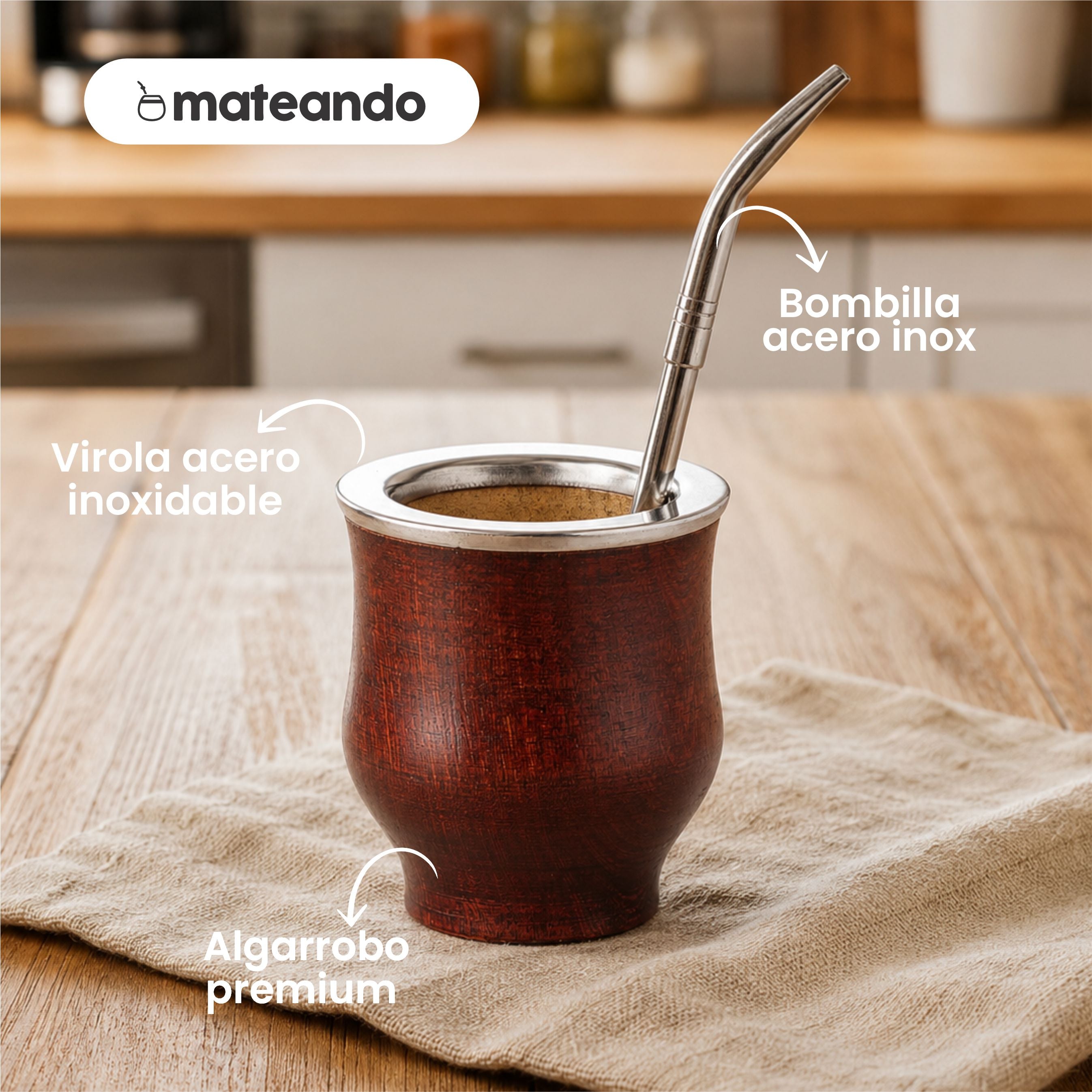 Mate Camionero Algarrobo Encerado
