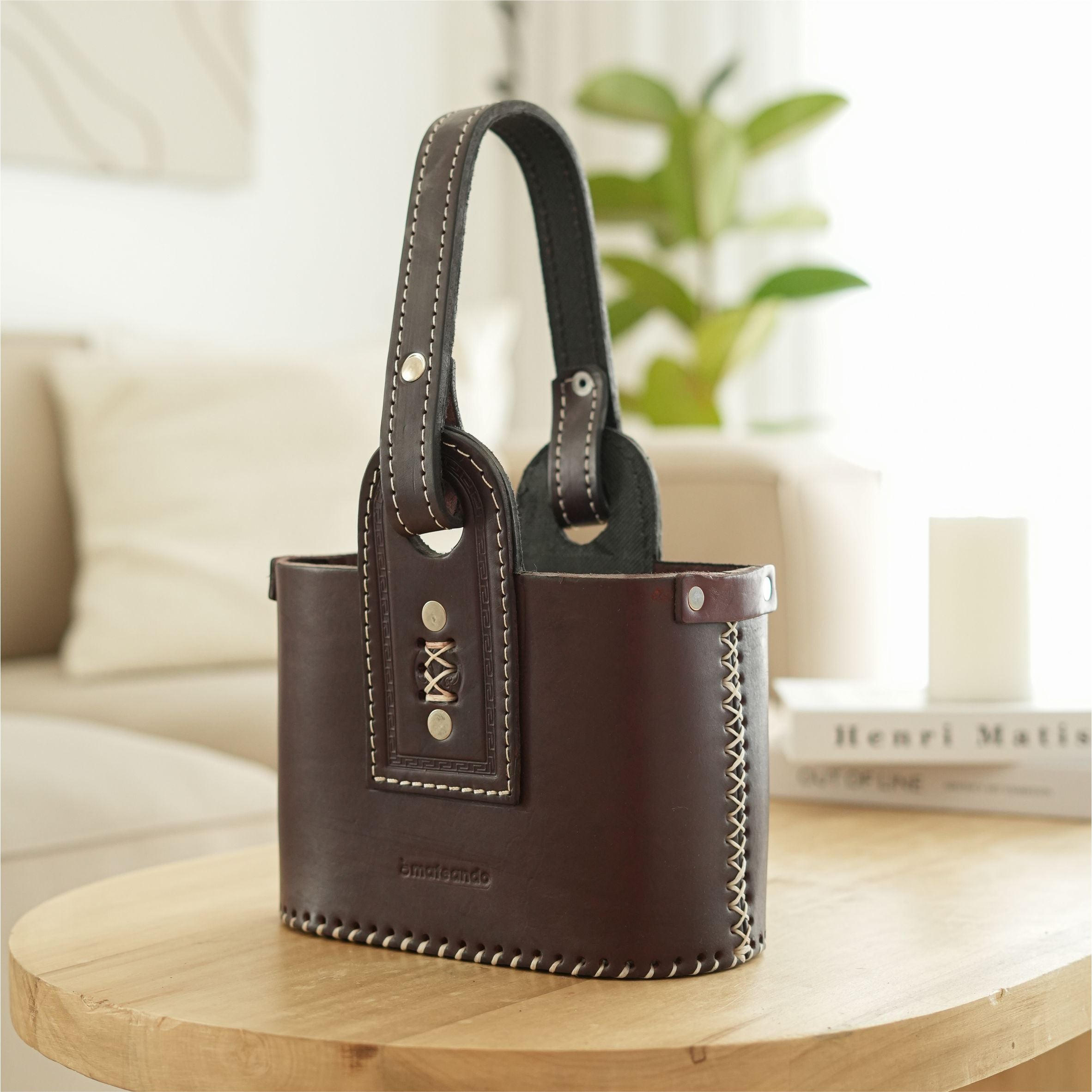 Canasta Matera de Cuero 2x2 Premium