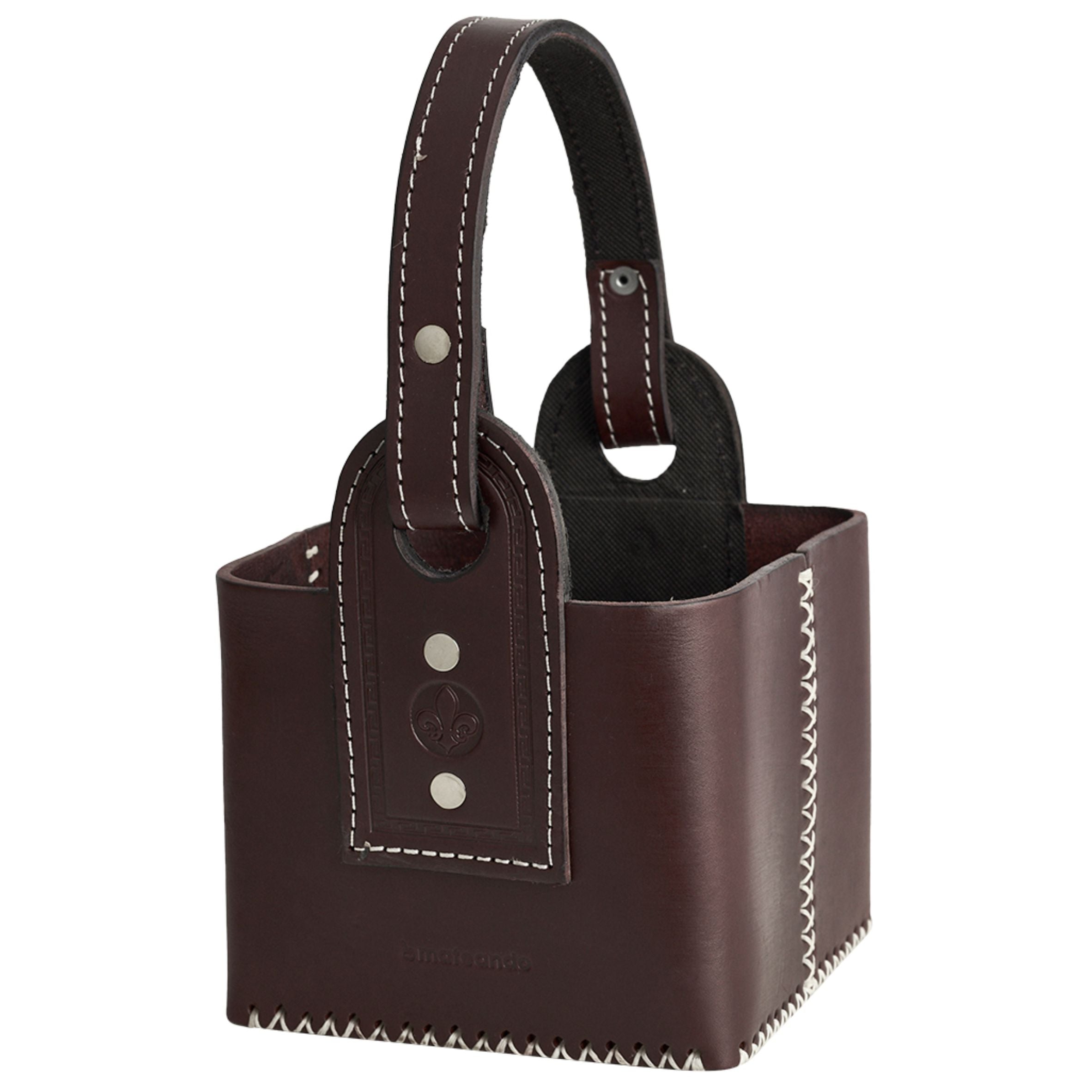 Canasta Matera Cuero Reforzada Premium