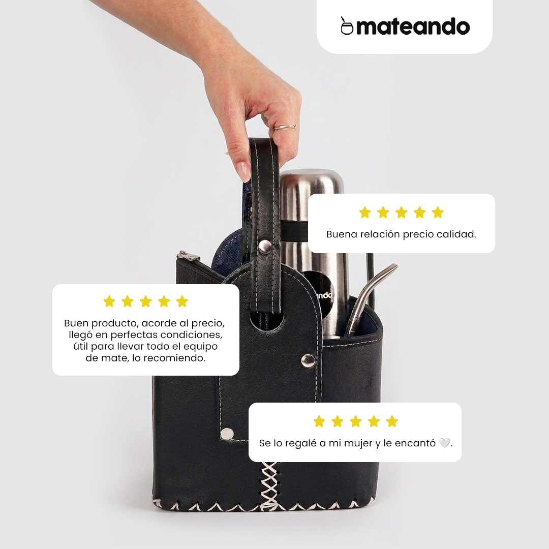 Canasta Matera Ecocuero Reforzada Premium