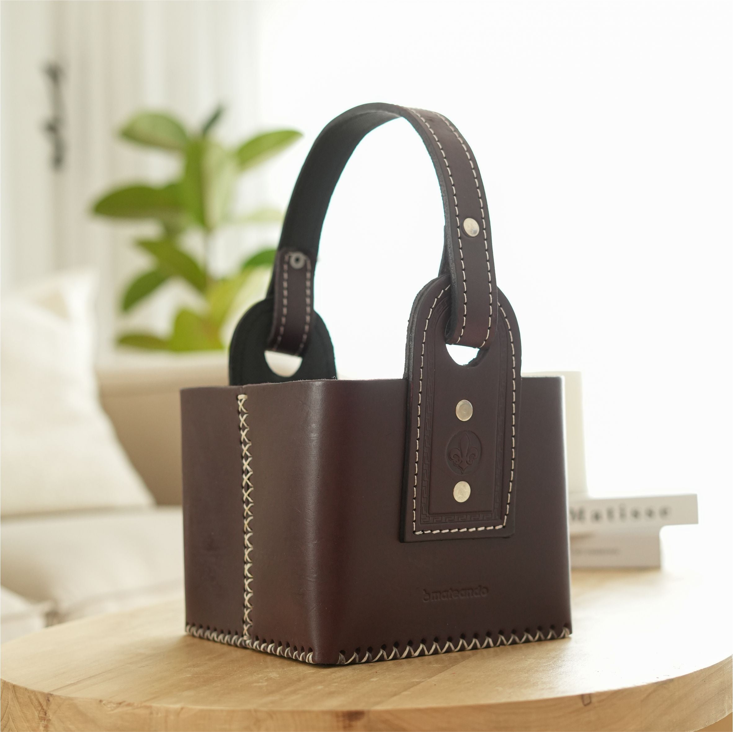Canasta Matera Cuero Reforzada Premium