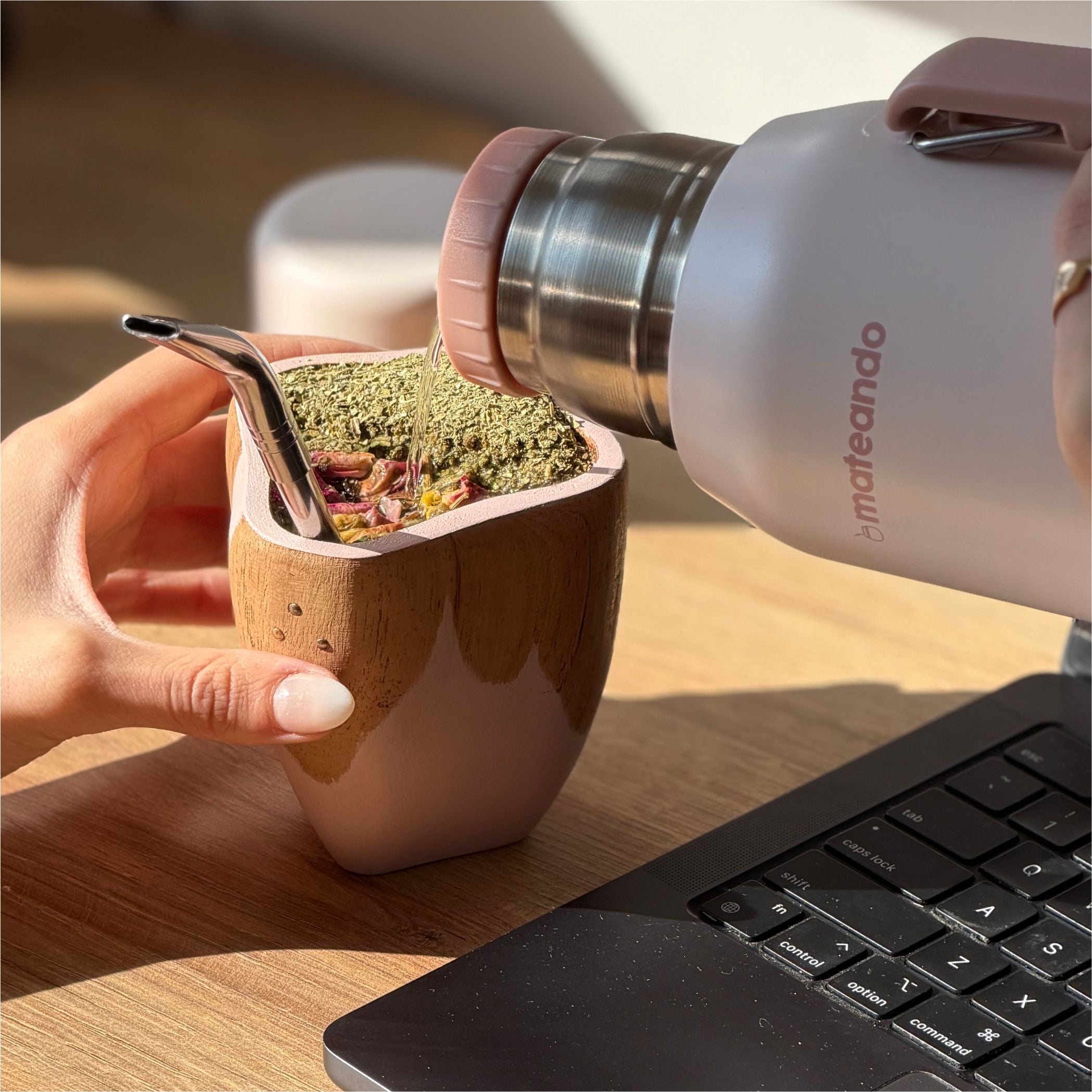 Mate Vaca Ranchero Rosa Quartz