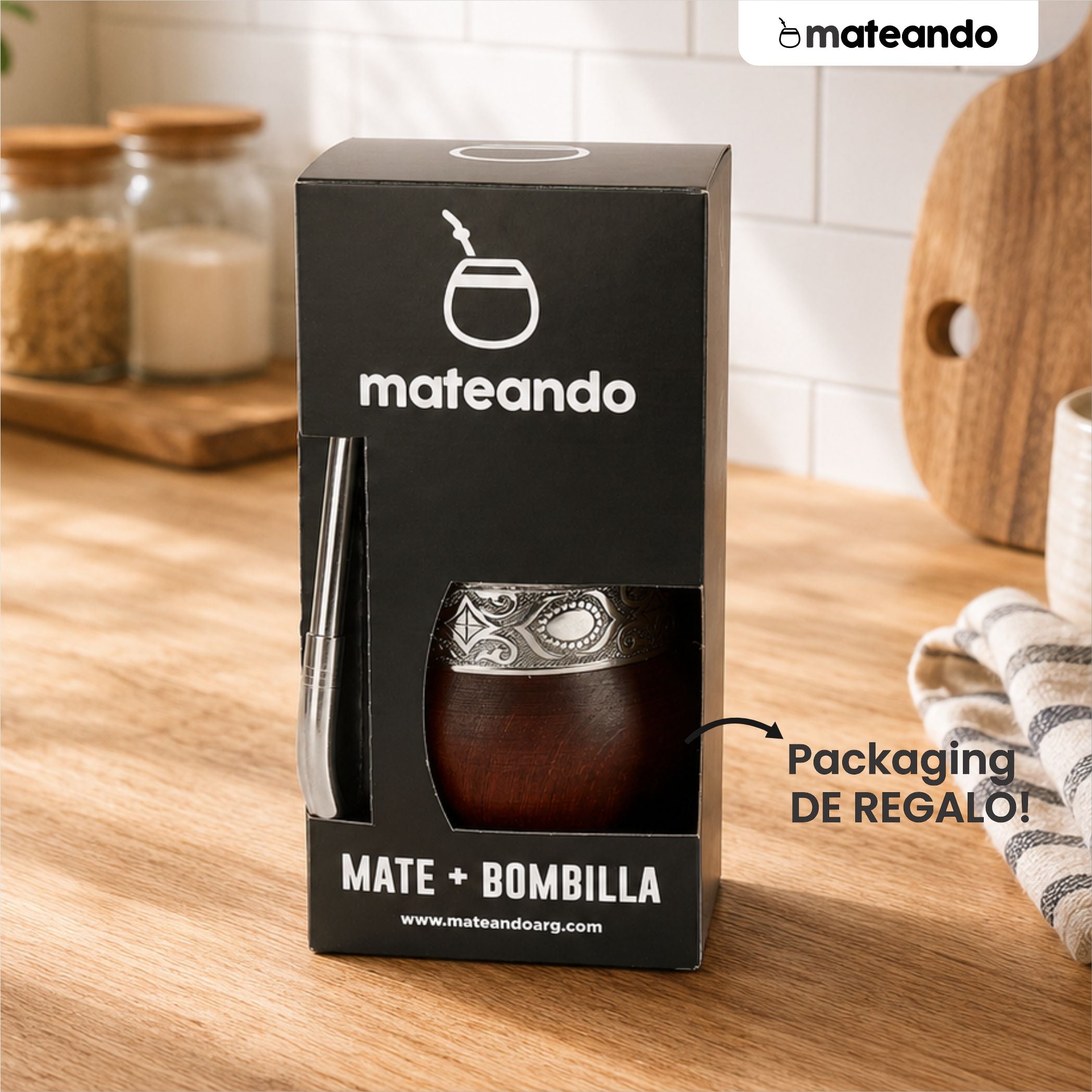 Mate Imperial Algarrobo Encerado Premium
