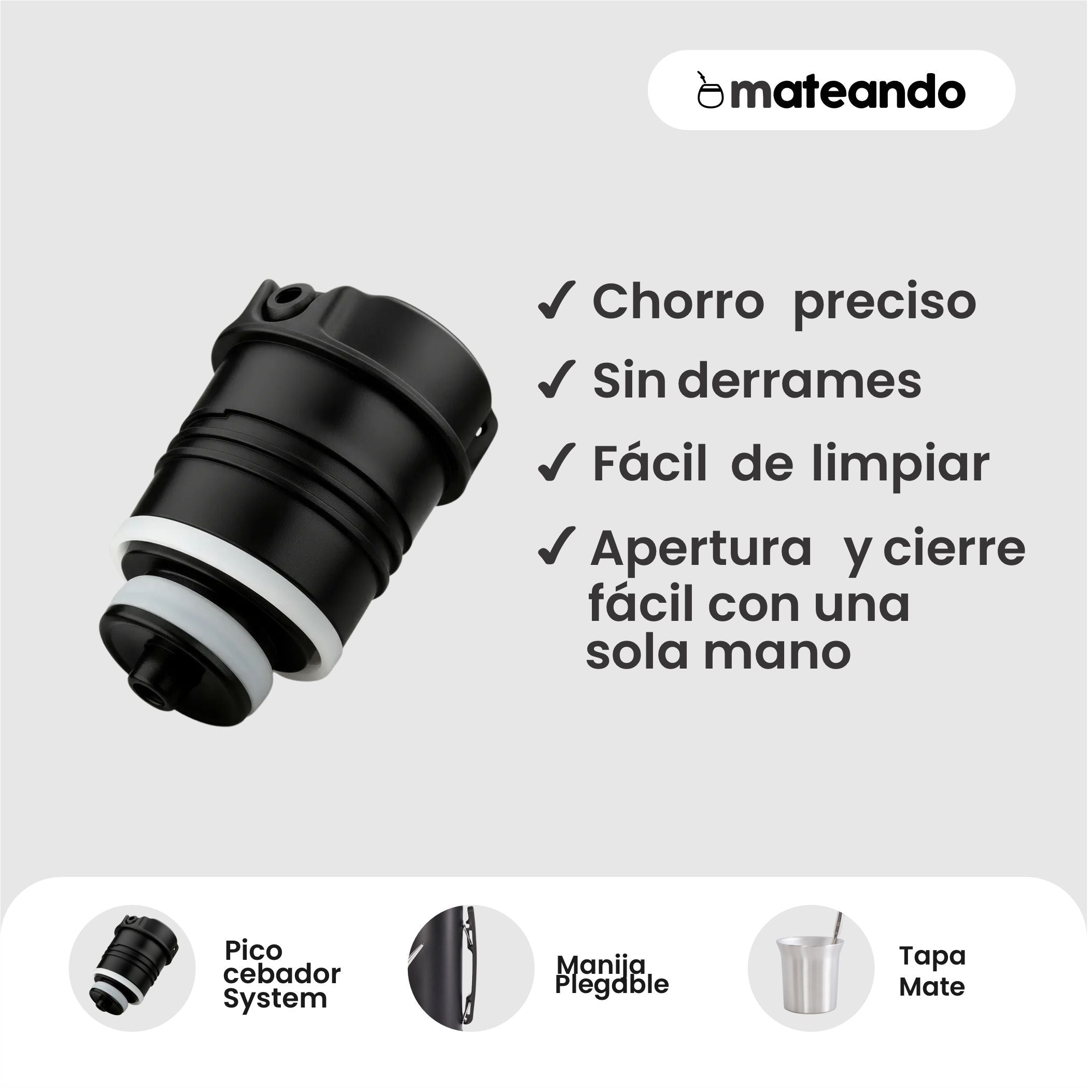 Termo Mate System Genérico Alta Precisión 1L