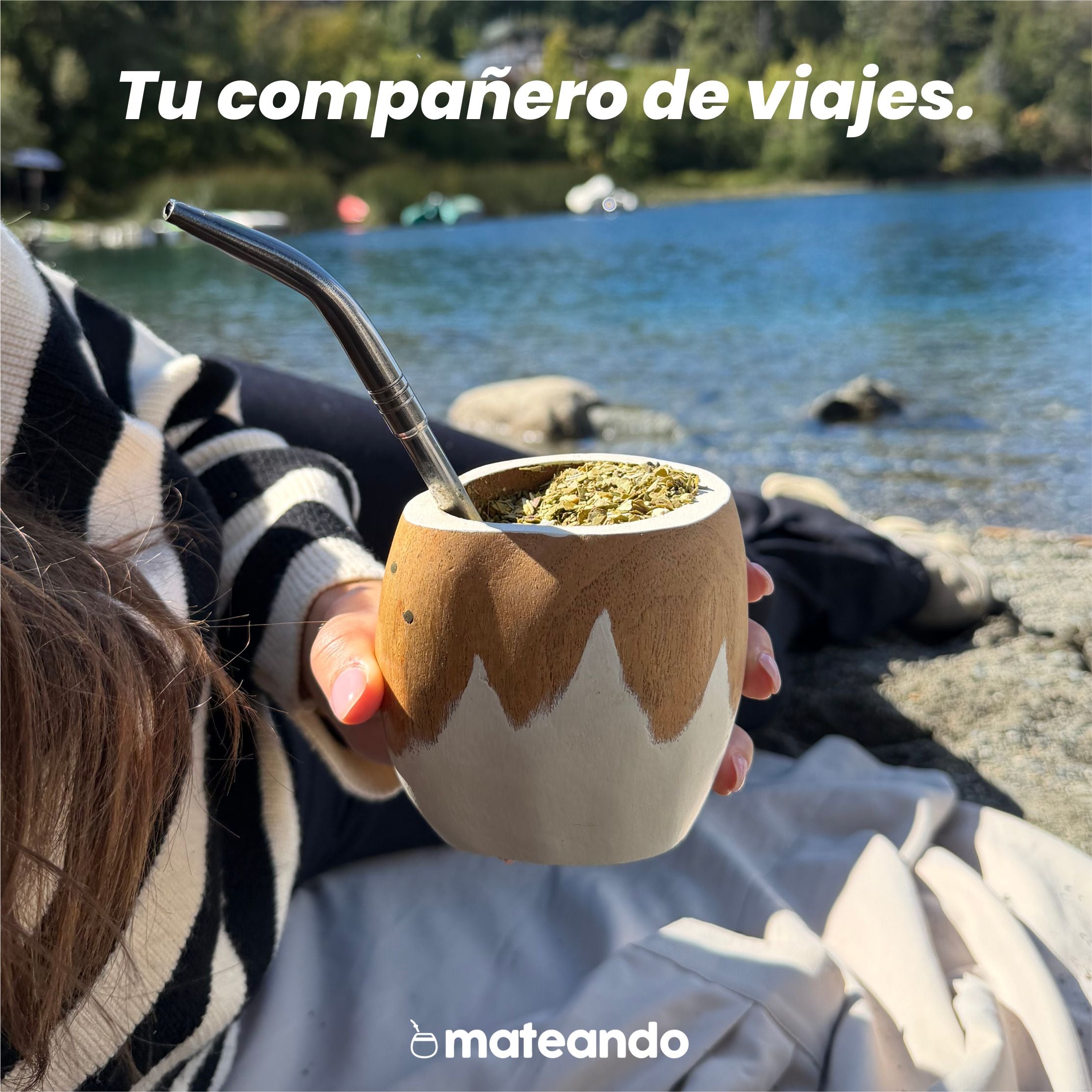 Set Matero: Mate Vaca + Bombilla + Yerbera Gamuza + Tote Matera