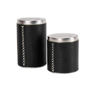 Set Yerbera Y Azucarera Latas Para Mate Forradas Cuero