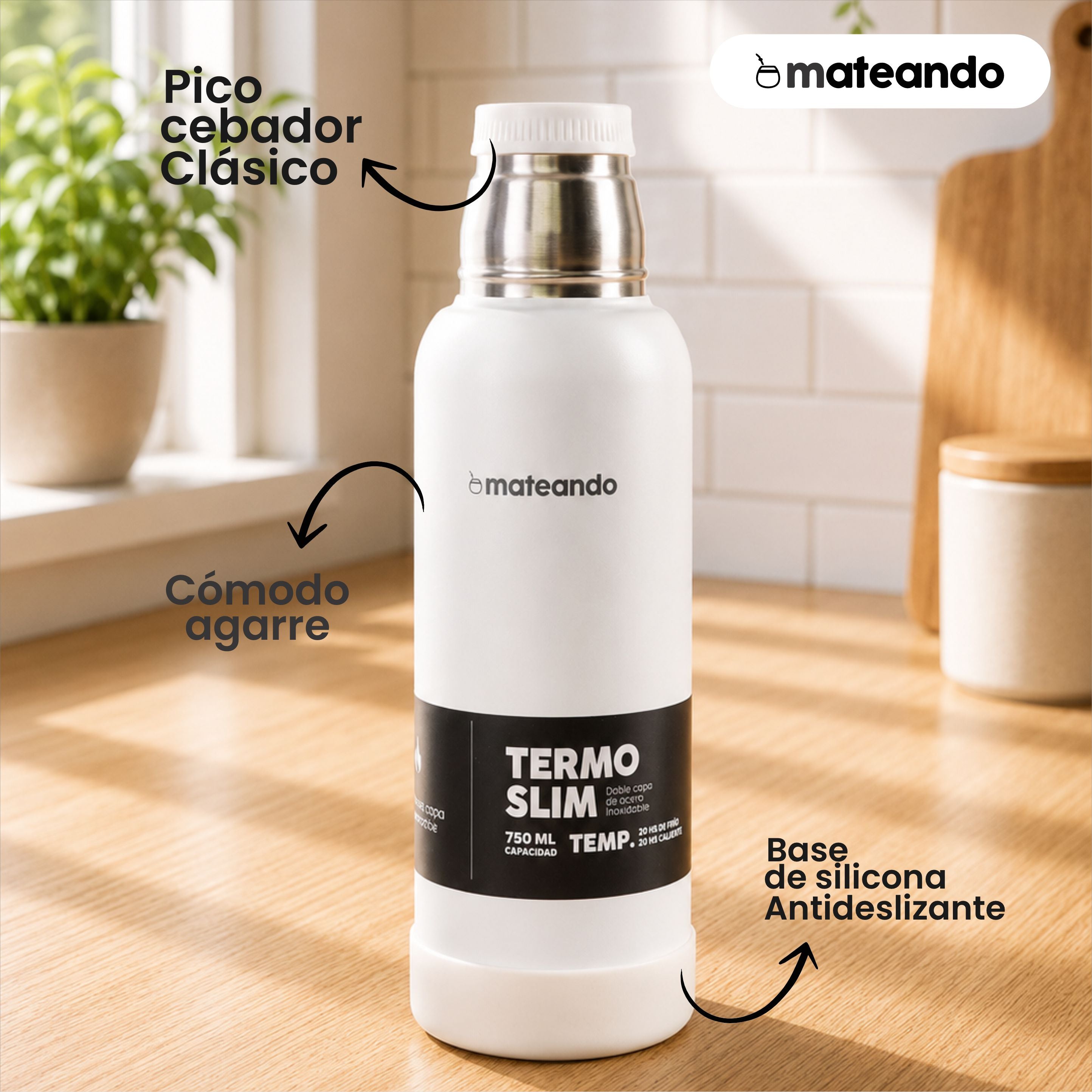 Termo Mateando 750ml Slim