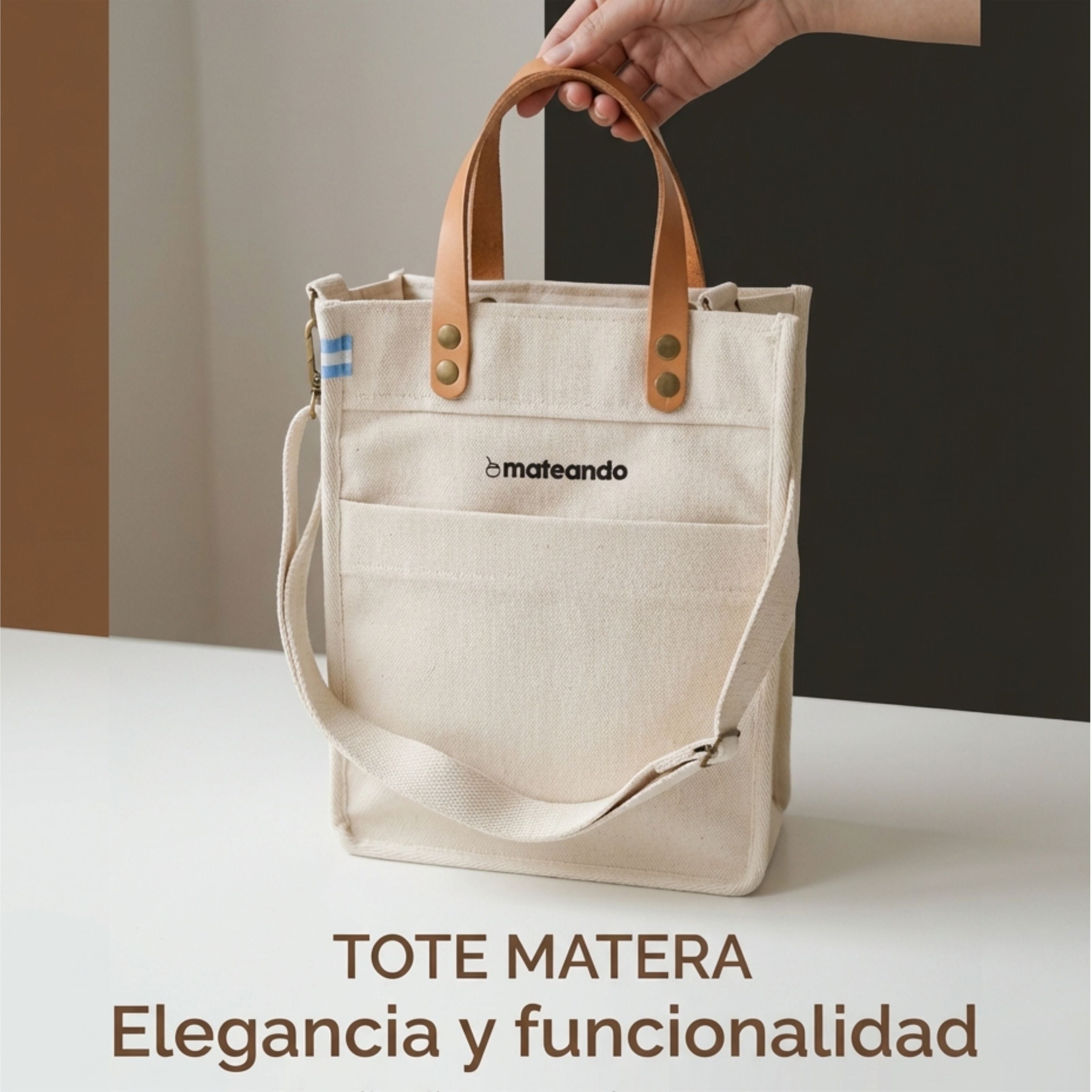 Set Matero: Mate Vaca + Bombilla + Yerbera Gamuza + Tote Matera